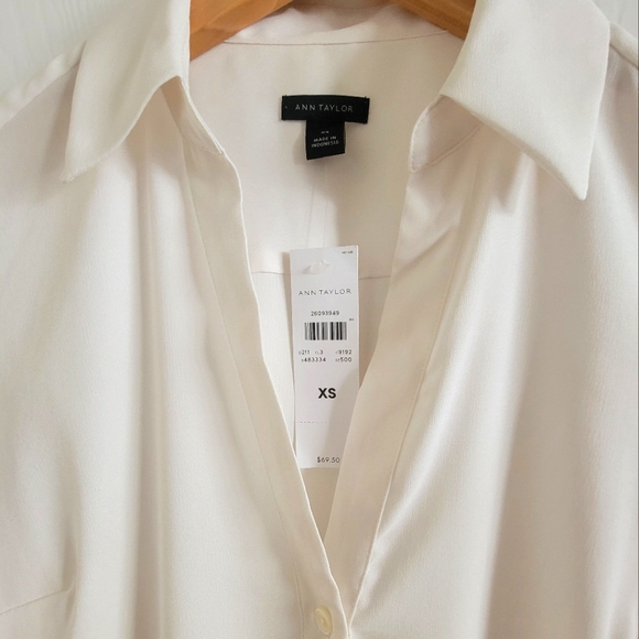 Ann Taylor Cream and Black Blouses (NWOT Black, NWT Cream) - Picture 2 of 16